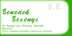 benedek besenyi business card